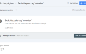 Excluída pela tag noindex, veja como resolver